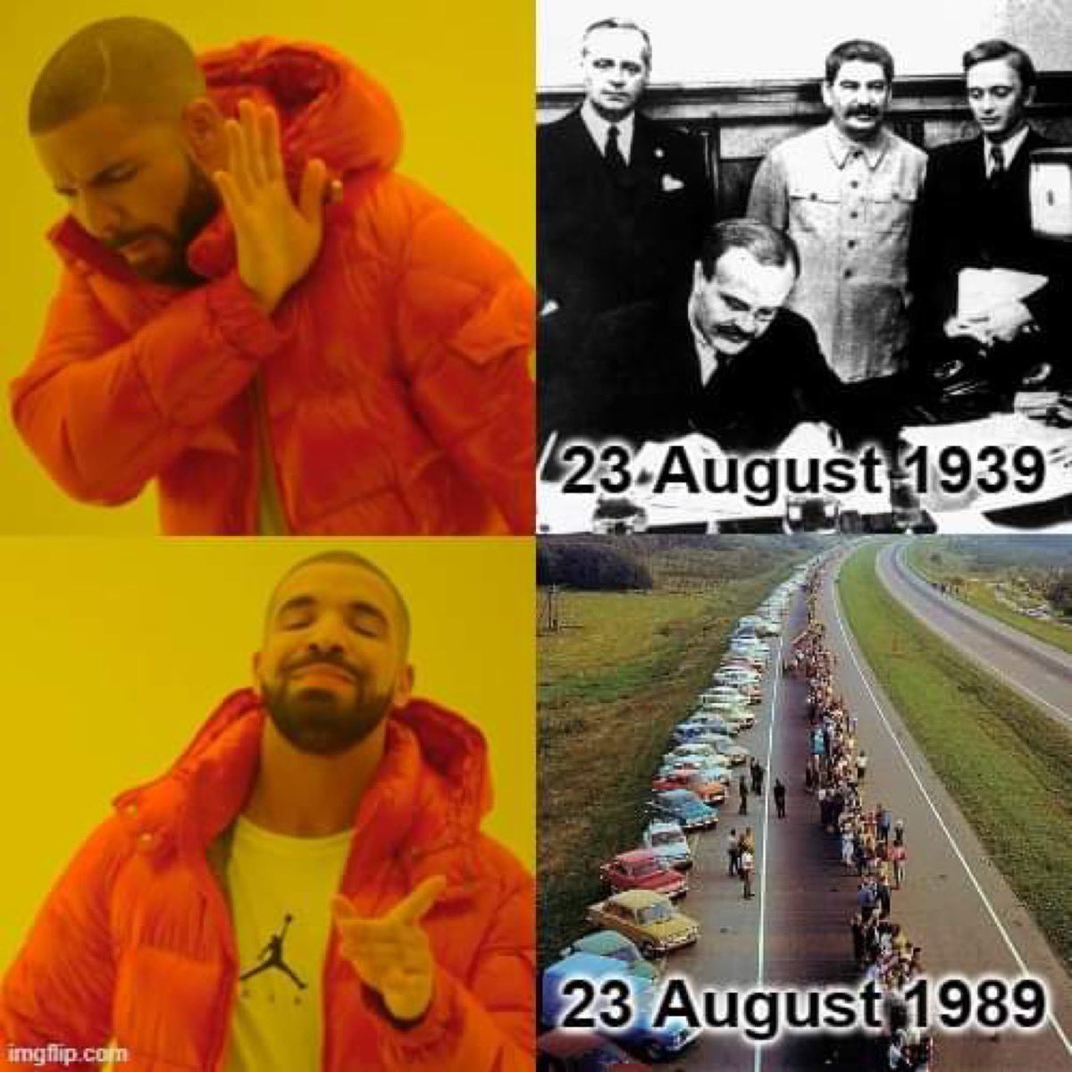 BadBalticTakes's tweet photo. Nice try, @mfa_russia with your ‘on this day’ post.
The world won’t forget today is both 84 years since the Nazi-Soviet Pact (resulting in our occupation) & 34 years since 2 million people joined the Baltic Chain against it (resulting in our freedom). https://t.co/C2zizCt4HF
