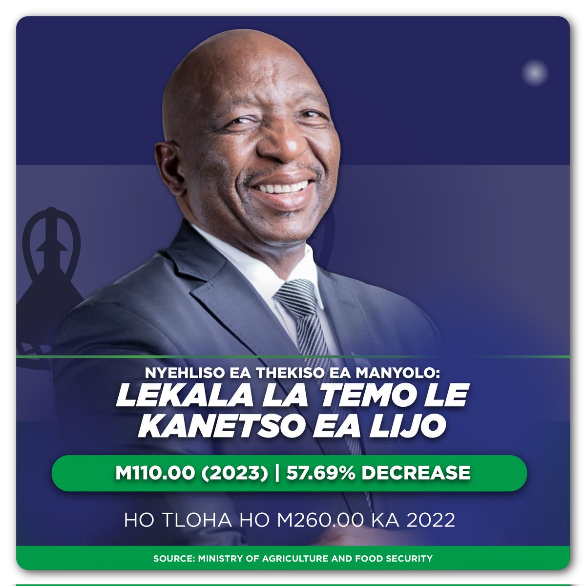 Food Security has been at the forefront of the RFP agenda. For that reason, the Minister of Agriculture and Food Security felt it necessary for the cost of farming in Lesotho to be reduced. #ServiceDelivery #Lesotho #SamLeads