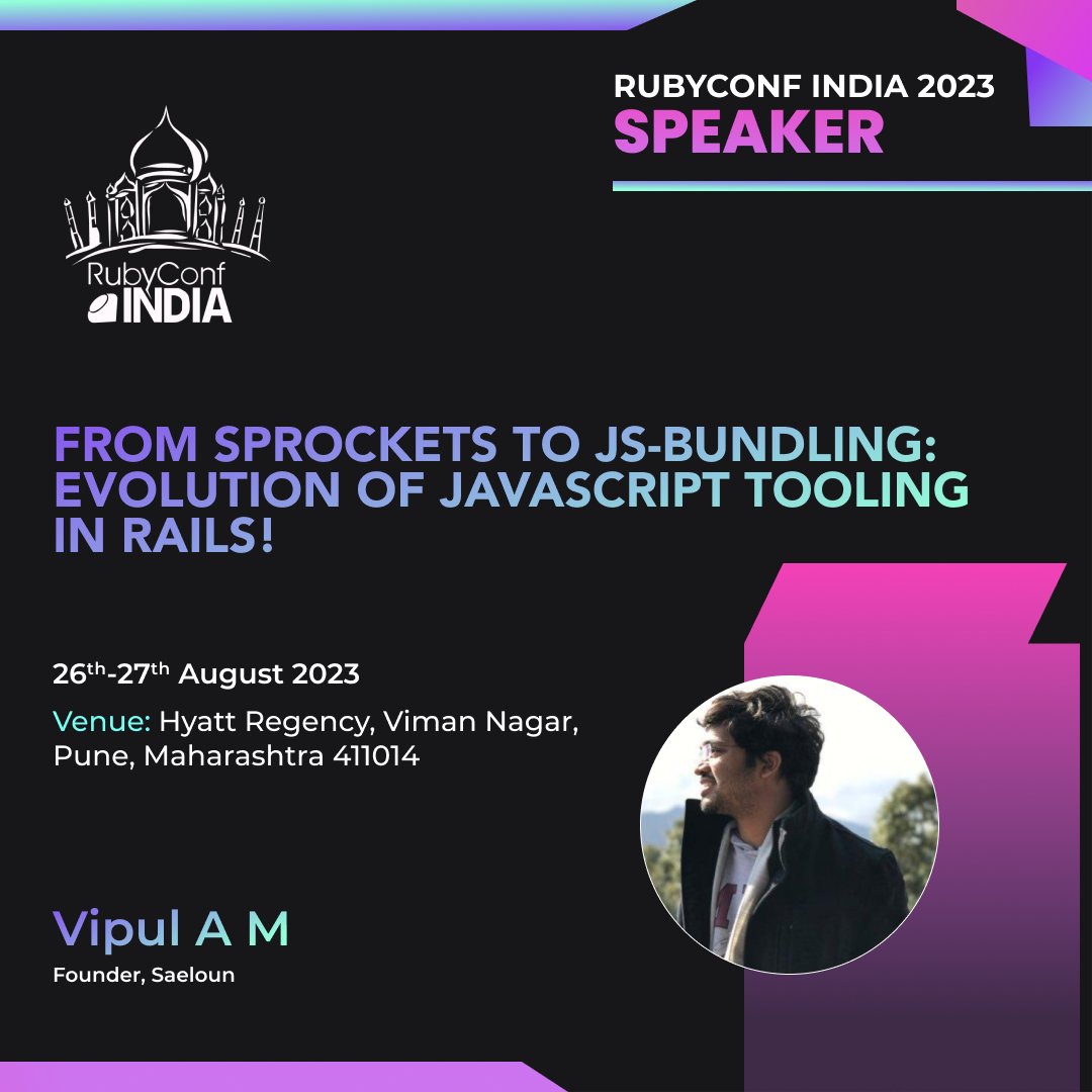 rubyconfindia's tweet image. We are excited to announce Vipul A. M. as our speaker for #RubyConfIndia2023.

Vipul is Director at Saeloun Inc. He is part of Rails Team, and helps triaging issues. His spare time is spent exploring, contributing to Open Source ruby projects.

Visit: rubyconf.in