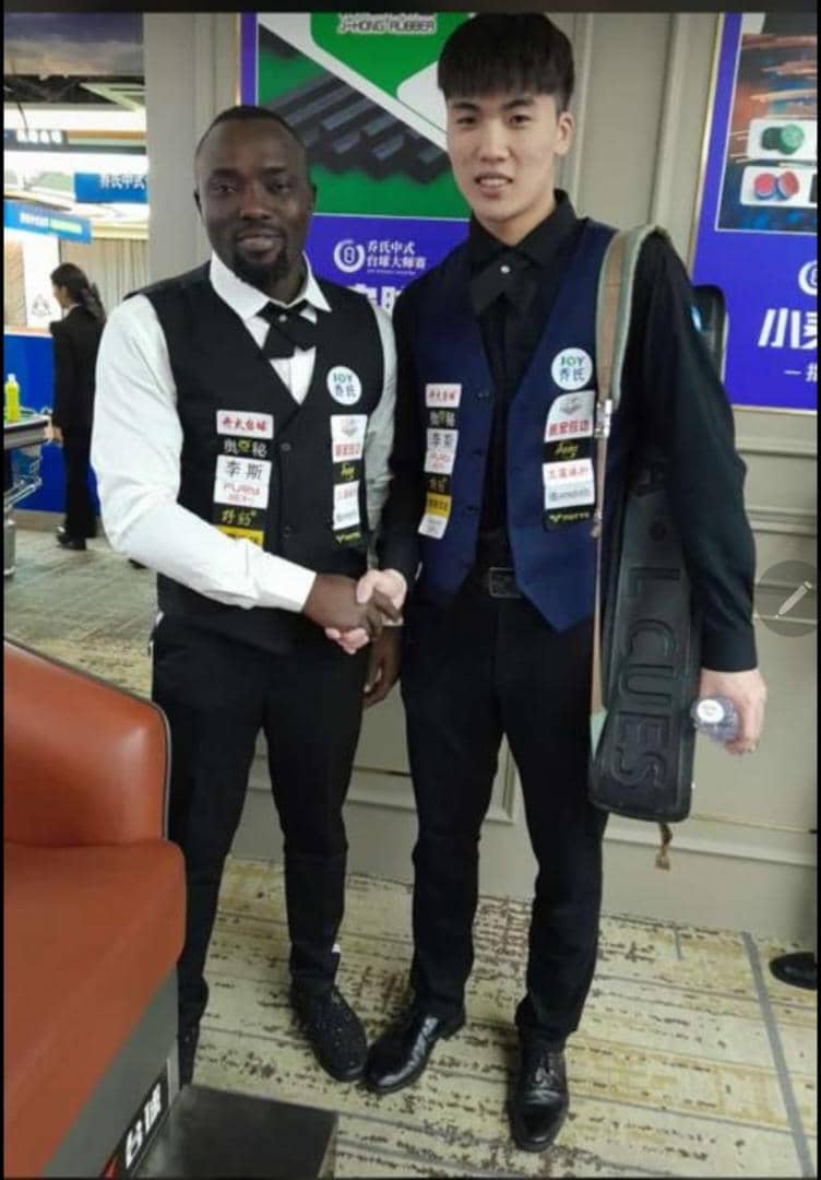 sppalliance_ng's tweet photo. Bamidele Shehu at the ongoing Joy Cup Heyball Masters Div One Tour 3 (Shijiazhuang station) @asenntv @jidesports @PCGSN @WCBSbilliards #IHPApool #Heyball @mtronicsbank https://t.co/aJD2slk4Nu