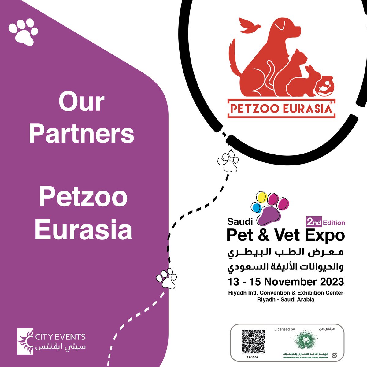 We are pleased to be joined by ( <a href="/petfuari/">Petzoo Pet Fuarı</a> ) Exhibition Which will be held in İstanbul city -Turkey
 as a partner in Saudi Pet &amp; Vet Expo 🐱🐰🐔.

🌐petfuari.com/eurasia/en/
🇸🇦Riyadh - KSA
📍Riyadh Int. Convention &amp; Exhibition Center
🗓13-15 Nov. 2023
#petvet2023 #petvet2022