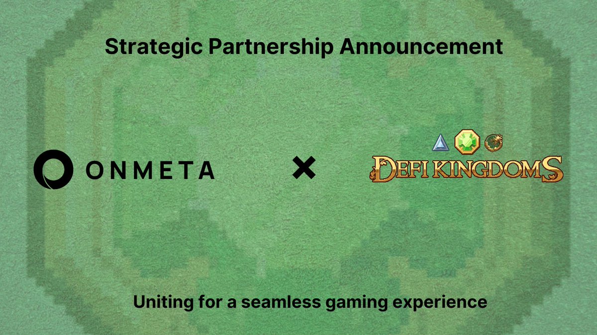 onmetahq's tweet photo. Hey, Web3 gamers! Hold onto your seats because we've got some major news to share.🎉 

We're excited to announce the groundbreaking partnership between @onmetahq and @DeFiKingdoms  - world’s 3rd biggest web3 game! 🤝🎮

@DefiKingdomsPH @Avalanche_In @avax 

#OnmetaOnDefiKingdom https://t.co/b2X1reSmst