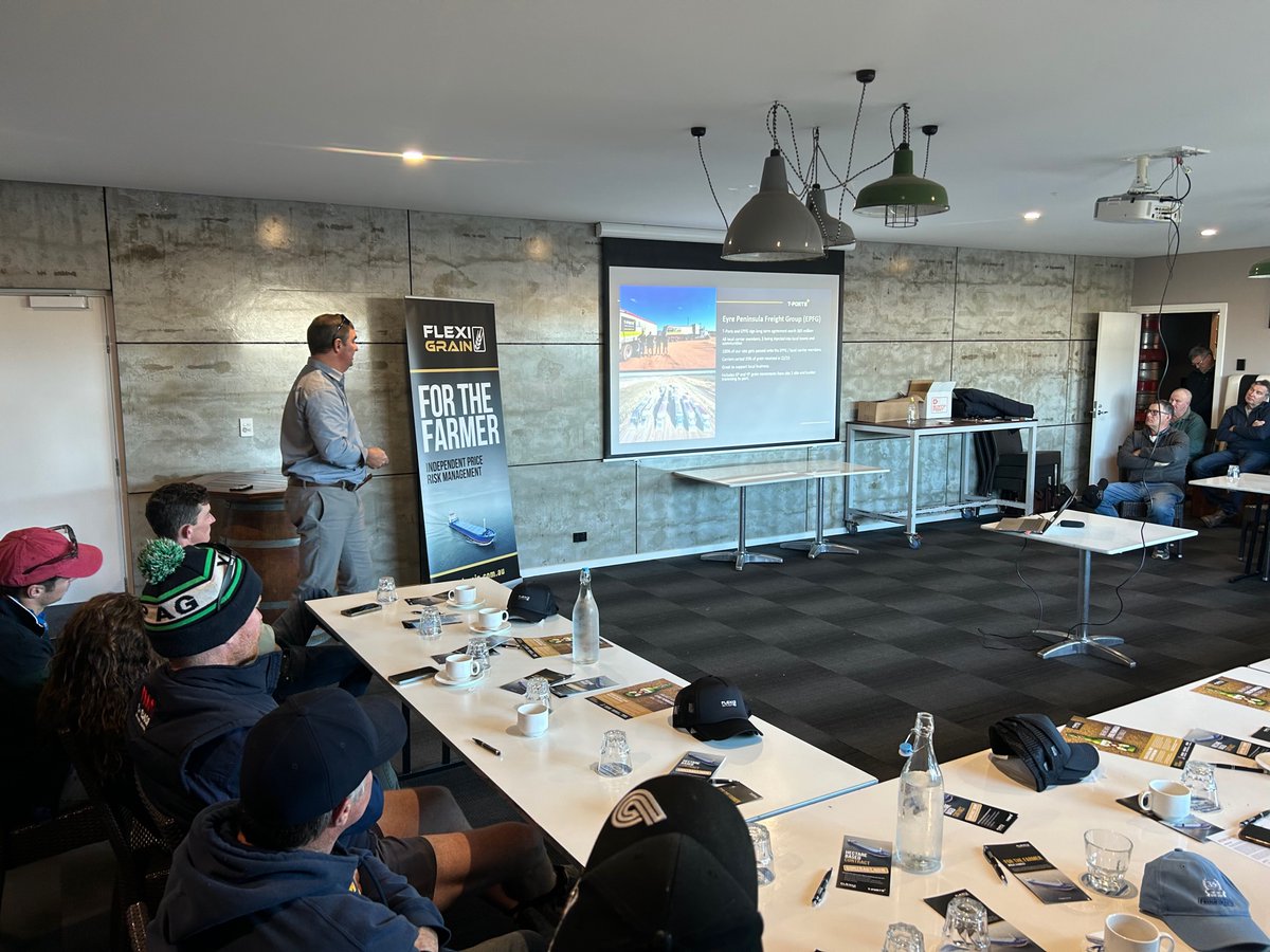 Flexi_Grain's tweet photo. It was fantastic to have 36 local growers attend yesterday's Flexi Grain grower meeting in Wallaroo, South Australia.

Growers took a tour of the new @TPortsAus Wallaroo site development with great conversations around export and current grain market implications.
#harvest23 https://t.co/zrdes3DPy1