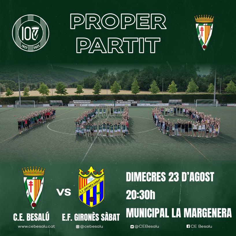 CEBesalu's tweet photo. Avui tercer partit de pretemporada a les 20,30. Hi haurà servei de bar per tothom. https://t.co/NFAYDfNRNF