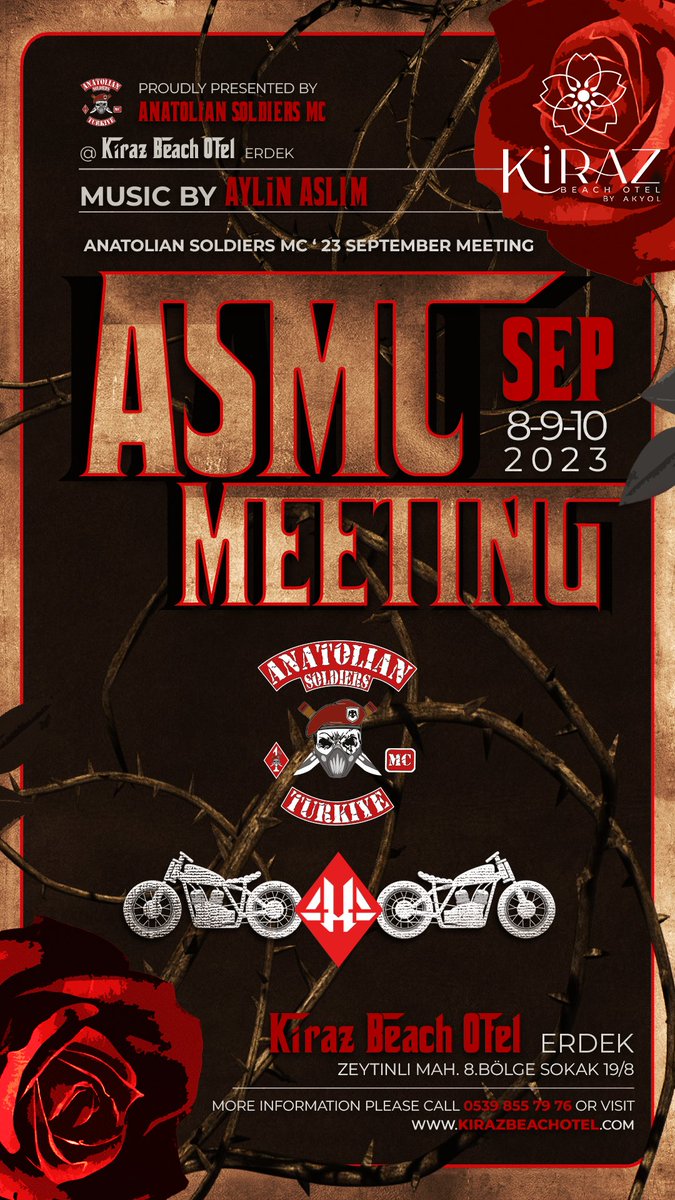 #ASMC #AnatolianSoldiersMC #SYL44 #ASMCSquadron #ASMCMeeting #KirazBeachOtel #KirazBeach #motorcycle #Moto #harleydavidson #Yamaha #Suzuki #Kawasaki #Ducati #Aprilia