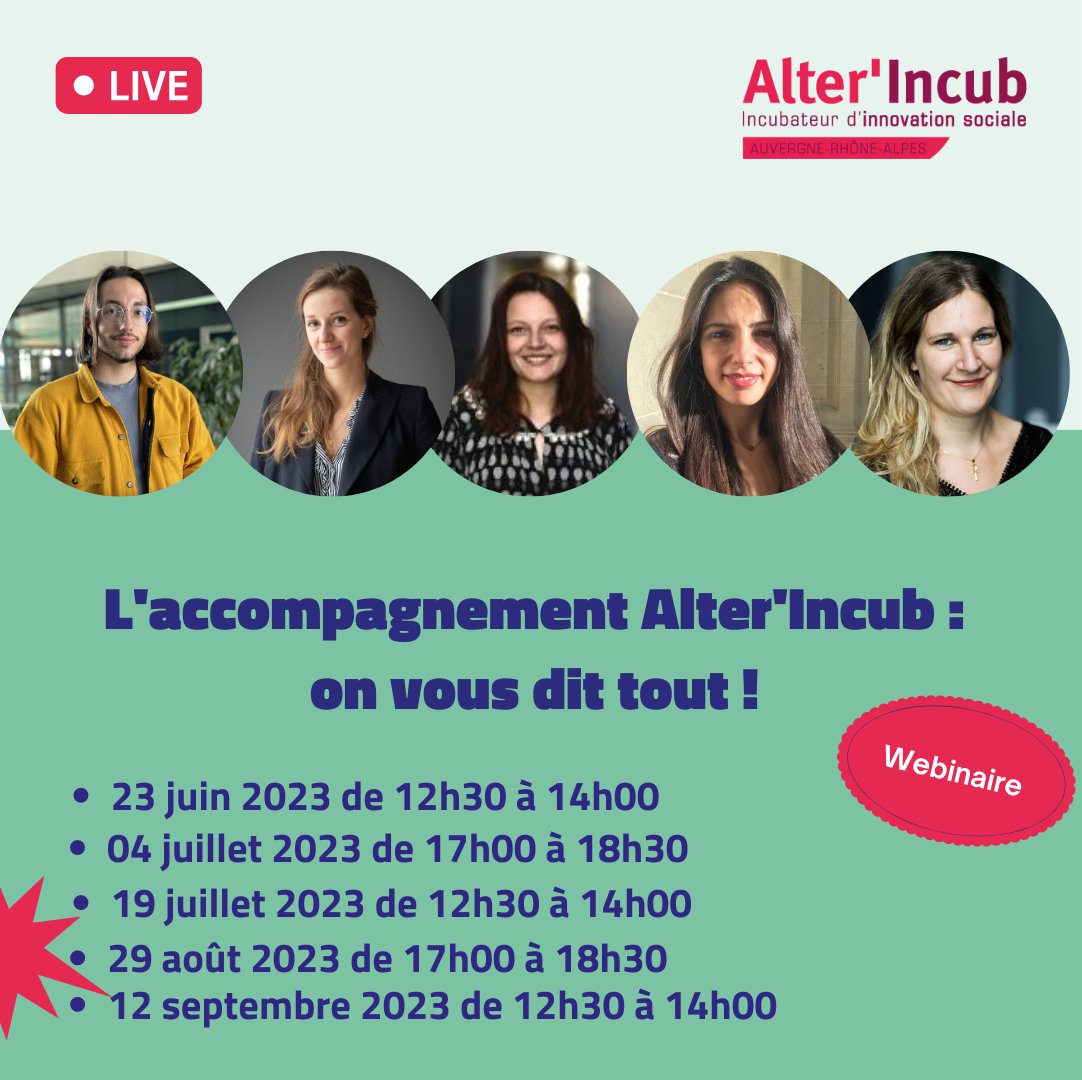 Vous portez un projet d'#innovation sociale et/ou environnementale et souhaitez un #accompagnement adapté à vos besoins ? Candidatez à l'appel à projets lancé par le réseau Alter'Incub jusqu'au 23 septembre !
👉alterincub.coop