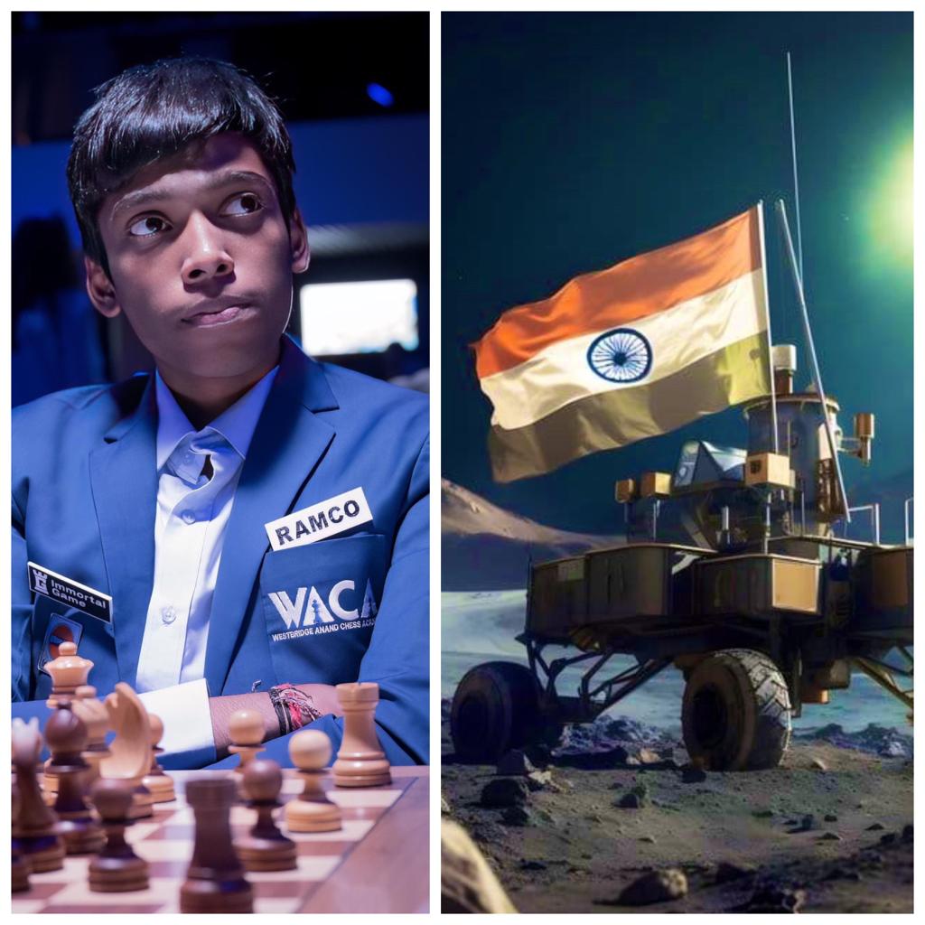 A big day for India:
- #Chandrayaan3 Landing
- Game 2 for Pragg vs Carlsen in the Chess #FIDEWorldCup

Let's hope both go well!