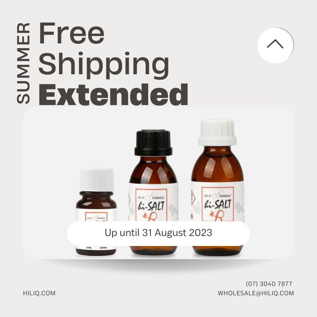 hiliq's tweet photo. Summer isn't over, and so does #Hiliq free shipping deals.
Now extended untill end of month ๐ฅ
#vapelife #eliquid #diy #nicbase https://t.co/HRHk3nXbNp