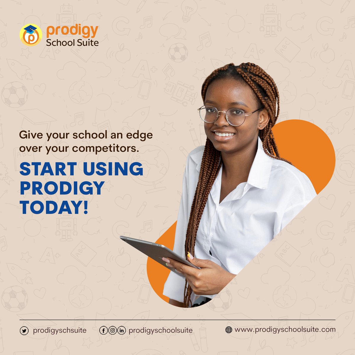 prodigyschsuite's tweet photo. Prodigy School Suite not only puts your school on the digital map but also helps you achieve all your goals.
#prodigyforschools #education #edtechsolution #technology #edtechnigeria #schoolsinnigeria https://t.co/SrC1OhuTSI