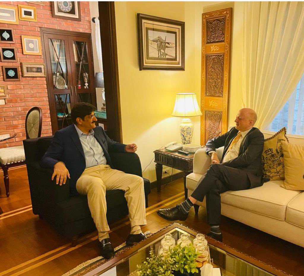 Productive meeting with Consul General Rüdiger Lotz <a href="/GermanyinKHI/">German Consulate General Karachi</a> who called on me this morning