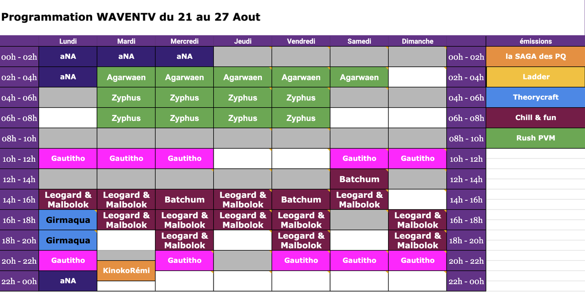 WavenTV's tweet photo. Oh mais on ne vous avait pas encore partagé le planning de cette semaine ! 😱 #WAVEN 
https://t.co/kJC4VTohM1 https://t.co/ixhZYzLkBS