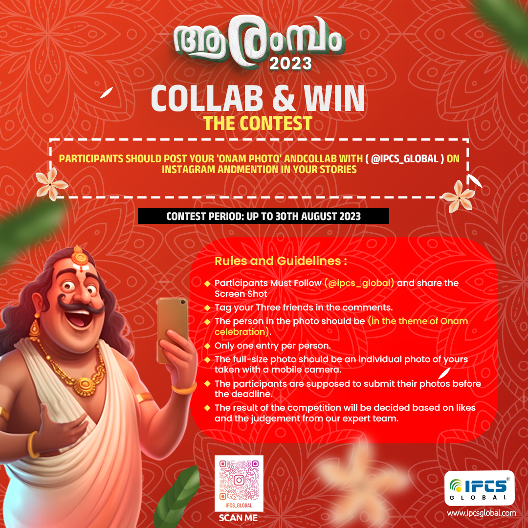 Collab &amp; Win the Contest

Participants Should Post 'Your Onam Photos' and Collab  with ( <a href="/ipcs_global/">Bubblebites Panipuri</a> ) on Instagram and Mention in your Stories.

Contest period: up to 30th August 2023.