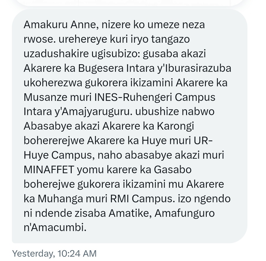 NIWEMWIZA Anne Marie tweet media