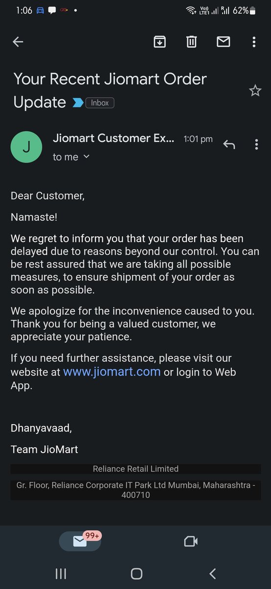 hitssssss's tweet photo. @JioMart_Support Not sure why I am getting this again and again... Where is my delivery https://t.co/tpQcYhoiLW