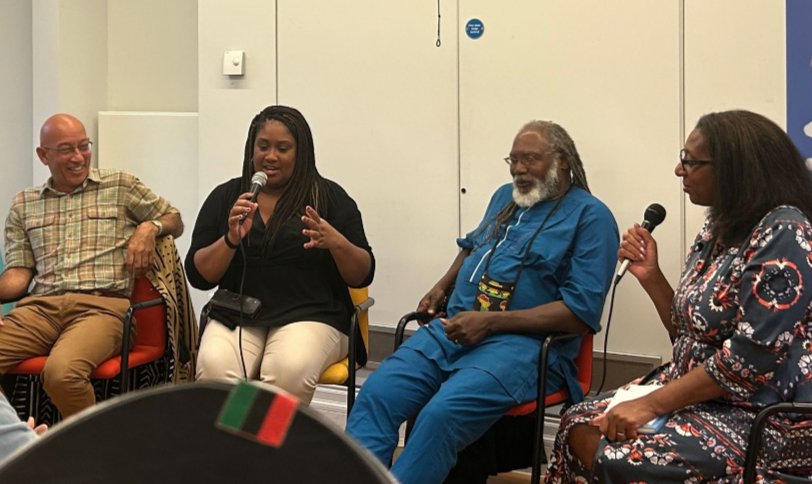 WinVoicesFest's tweet photo. 1/ The #VoicesofWindrushFestival's Enabling Economic &amp; Political Power: Breaking Down the Barriers, began with
Sharon Thomas, Founder &amp; Director of the Black Counsel Forum, inviting the panel to explore the role improved economic empowerment could play in transforming the lives https://t.co/TNQOtIwaBA