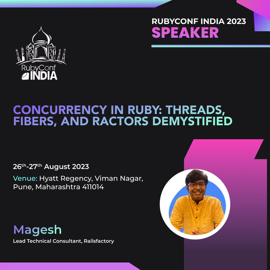 rubyconfindia's tweet image. We are elated to announce Magesh as our speaker for #RubyConfIndia2023

Magesh is a software consultant passionate about web development, technology education, and community engagement, with a background in startup leadership.

Visit:rubyconf.in