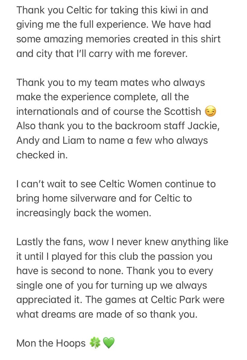 Thank you Celtic 💚🍀