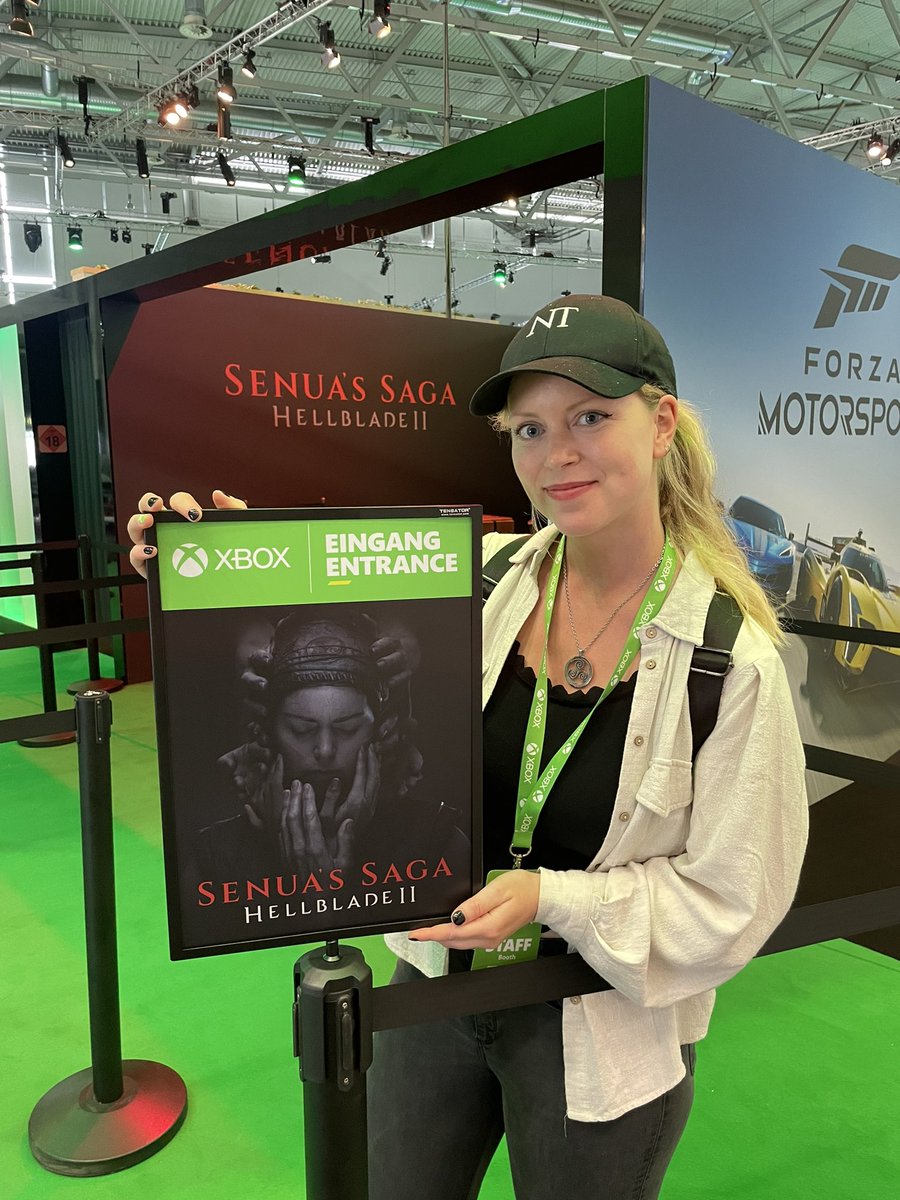 NinjaTheory's tweet photo. Guten morgen gamescom!

Meet Melina Juergens (Senua) at the Xbox booth in Hall 8 and collect a signed poster! 

Wednesday 10:30-11:30 | 14:30-15:30
Thursday 10:30-11:30 | 15:30-16:30
Friday 10:00-11:00 | 13:00-14:00
Saturday 10:30-11:30 | 15:30-16:30

#gamescom2023 #Xboxgamescom https://t.co/wYtZP3gGpR