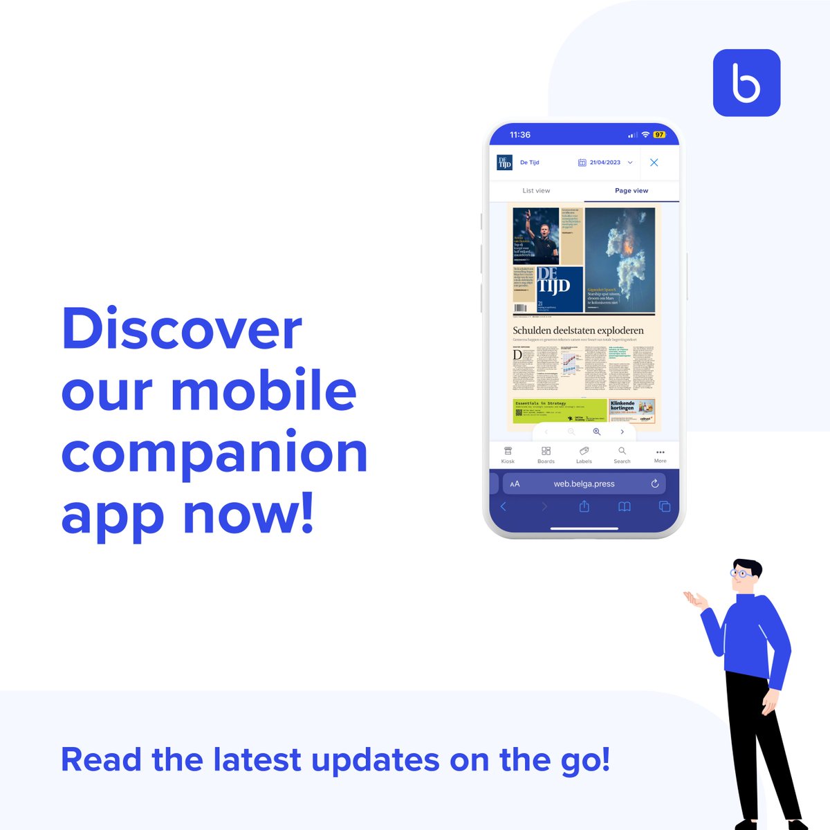 Don't miss any news updates! 📲 Discover our mobile companion app now &amp; read the latest updates on the go!  

➡ Interested? Discover Belga.press now: bit.ly/3ONLtpr.

#news #newsupdates #updates #belgapress