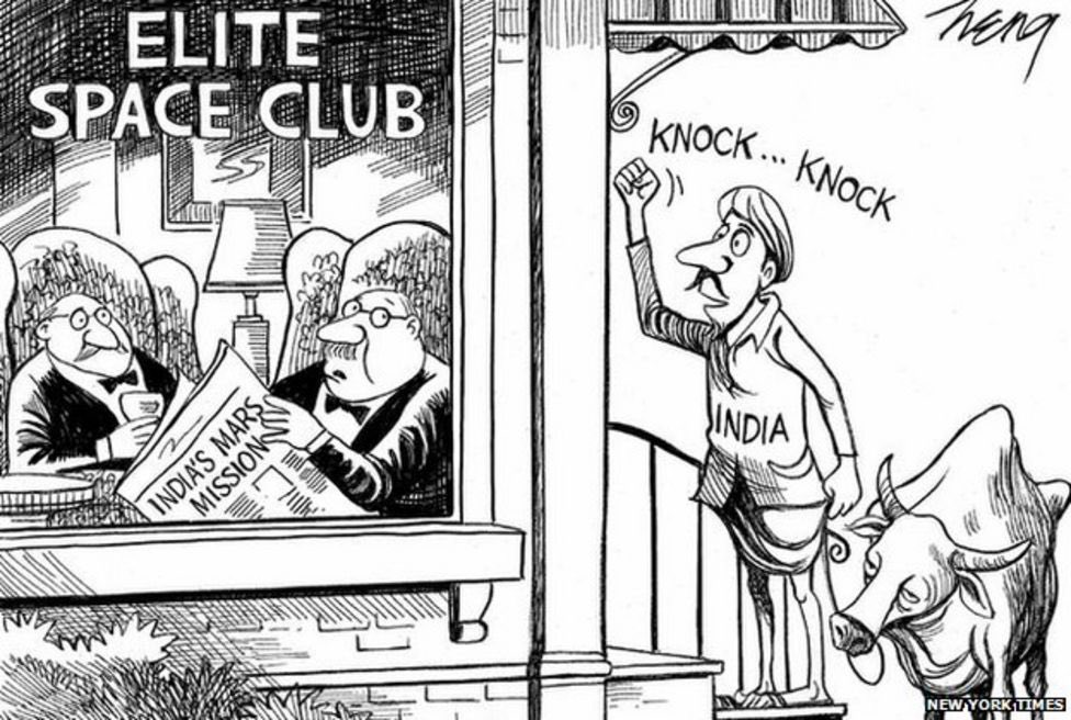 ShefVaidya's tweet image. Remember this racist, obnoxious cartoon by the New York Times? Who’s got the last laugh now? #Chandrayaan3