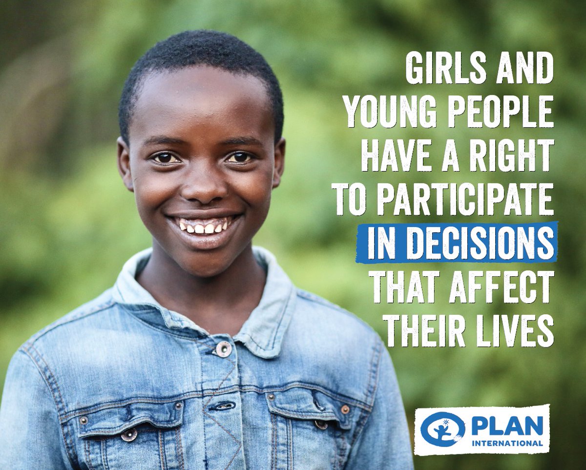 We want to see more girls &amp; young women participate in decisions that affect their lives. They must have the opportunity to have their ideas and opinions listened to and implemented. We’re calling all actors to support and empower them to lead initiatives that affect their lives.