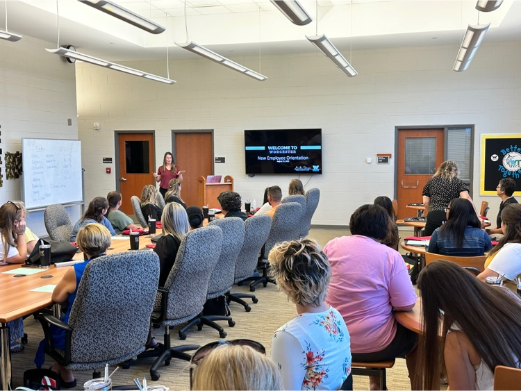 WorcesterSystem's tweet photo. We are very excited to welcome our new support staff this morning as part of the #HiringClassOf2023! #WeAreWorcester #WelcomeToWorcester https://t.co/sBv1vvtqbg