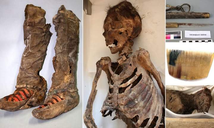 The Tarim Mummies are a series of mummies discovered in the Tarim Basin in present-day Xinjiang, China, dating to 1800 BC. to the first centuries BC 2 - Thread from Kateryna Dolgiy @