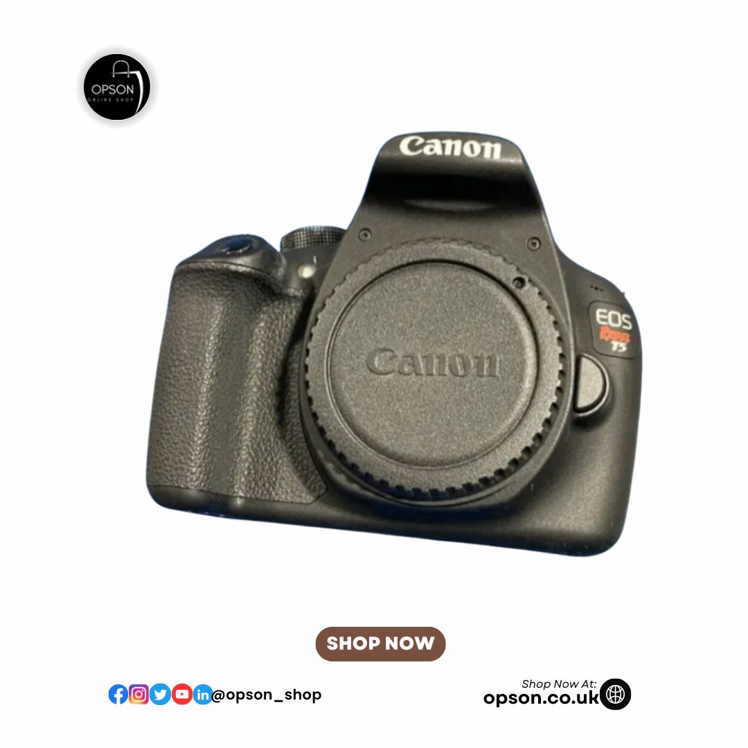 opson_shop's tweet photo. Discover the Canon EOS Rebel T5 Digital SLR Camera – now available with an exclusive 15% OFF discount! Capture life's moments in stunning detail . 📸✨ 

#opsonshop #opson_shop #canoneosrebelt5 #photographypassion #capturethemoment #cameramagic #shopsmart https://t.co/LfzxSno6ey