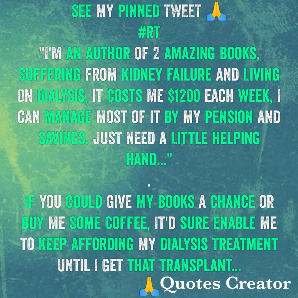 HELP ME EARN MY TREATMENT❤️
.
TODAY'S TARGET=20☕
Buymeacoffee.com/helptristian ❤️
NEED HELP OF $137/DAY
PayPal.me/helptristian ❤️
.
MY BOOKS &amp; LIFE STORY 👇
salvagewrites.blogspot.com/2022/08/help-m…
.
Thanks 🙏
Dbdhoswpl
<a href="/stgermy/">Saint Germain XY🗽 ⚖️ 🕊️ 🌱☘️ अहिंसा ☮️ 🏴‍☠️</a>
<a href="/navysailor808/">Blue Check Deez Nuts Foo🌊</a>
<a href="/BKS51/">Boyd (Mind your own damn business) Stearns</a>
<a href="/Tarheelblugirl/">Leigh B</a>
<a href="/BjFrampton/">Betty Frampton</a>
<a href="/mannie2x87/">Emmanel Ray</a>