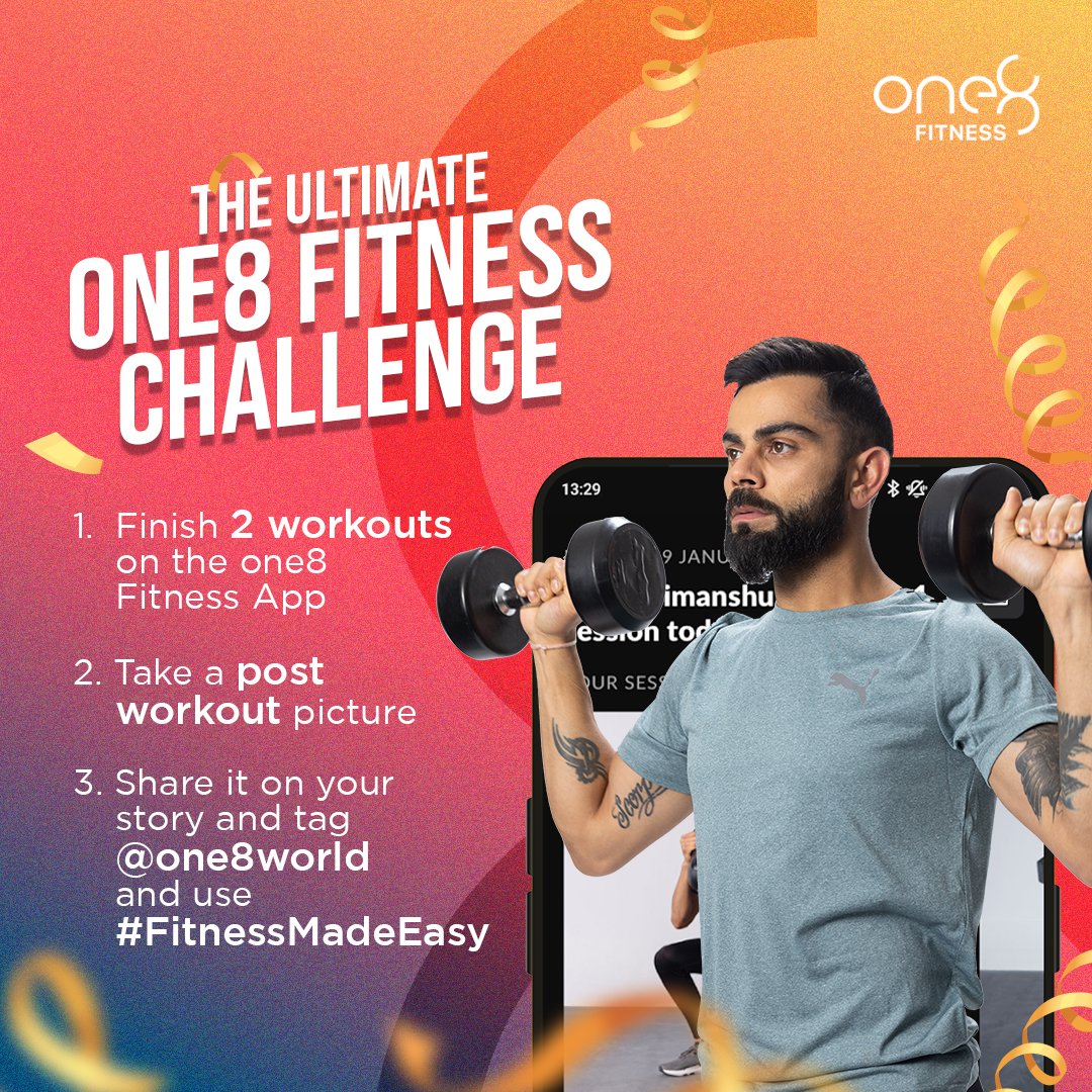 🚨 Contest Alert! 🚨 Follow the above instructions and stand a chance to win gifts worth over Rs. 5000! 🎁 Head to our Instagram stories to find out what you stand to win! 😉 Show us your fitness game and participate in the challenge now 😎 #one8fitness