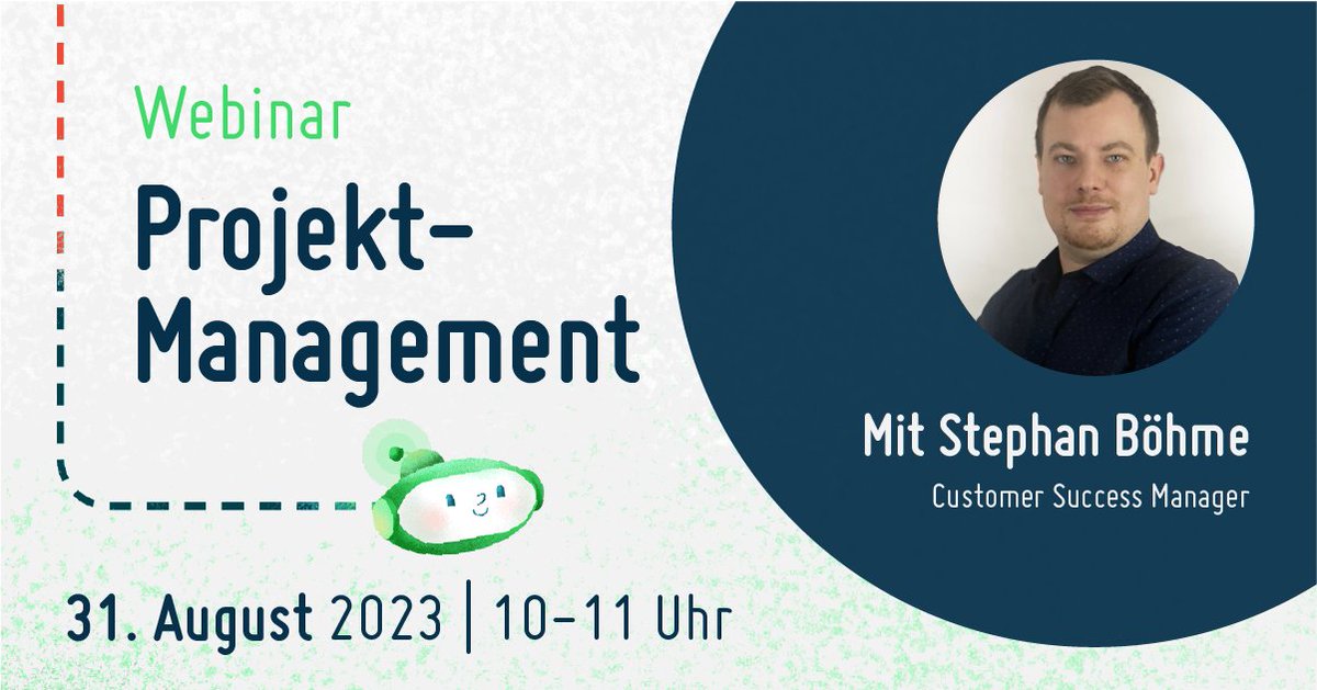 kiko_software's tweet image. 👋 Aufgepasst! Bald findet wieder ein kostenfreies #Webinar statt!

Webinar "Projektmanagement"
📆 Donnerstag, 31.08.2023 | 10 bis 11 Uhr 

👉 Agenda &amp;amp; Anmeldung: bit.ly/3UquA6G 

Wir freuen uns auf einen regen Austausch mit euch!🤗

#chatbot #projektmanagement #voicebot