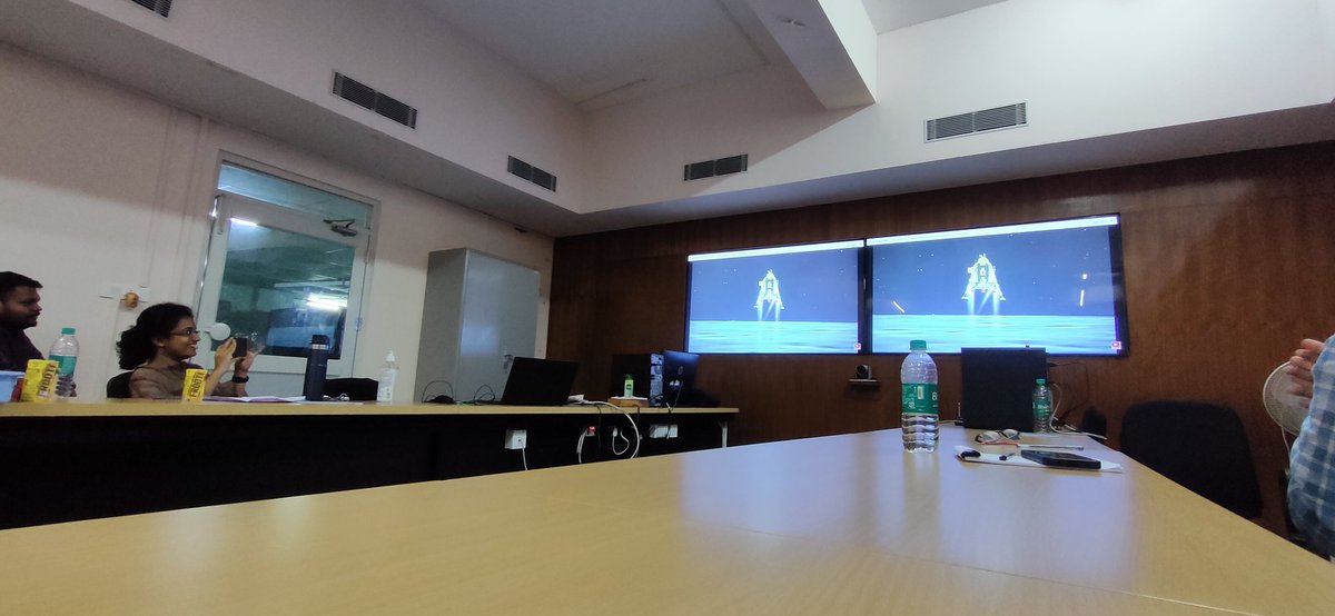 devdeeep2388's tweet photo. Palpitations and prayers! Watching #Chandrayaan3Landing with CORAL colleagues @IITKgp https://t.co/a4Yo809mqN