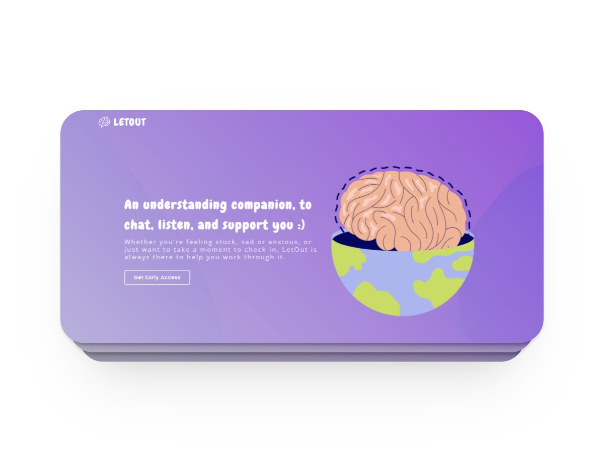 Letout_app's tweet photo. Started working on our website and here's a sneak peek of it! This week @_nightsweekends  was all about data collection for our chatbot, and working on the website. Looking forward to ship the first version of our website this week 🙌

cc: @_buildspace @FarzaTV https://t.co/X0UtrQNKWI
