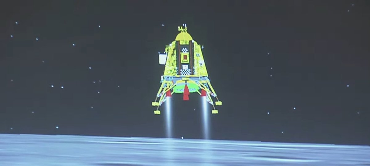 heyraktim's tweet photo. And touch down! Congratulations ISRO 🎊💯🎈
India on the moon 🇮🇳🌕
#Chandrayaan3 https://t.co/ffUnAfVDqv
