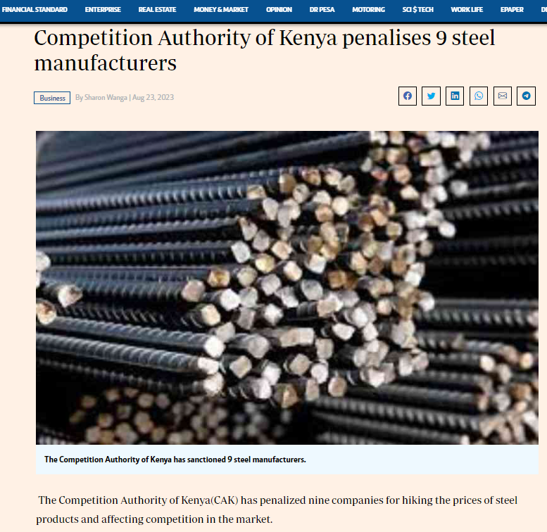 buildingcode_ke's tweet photo. Their action resulted in a shortage of the products hence the price increase that is illegal under the Competition Act.

https://t.co/S0BZmpsWny https://t.co/BDptEVwDt4
