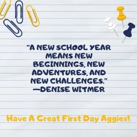 Happy first day of class Honors Aggies! Wishing you a great day and a successful semester! #AggiePride #NCAT
