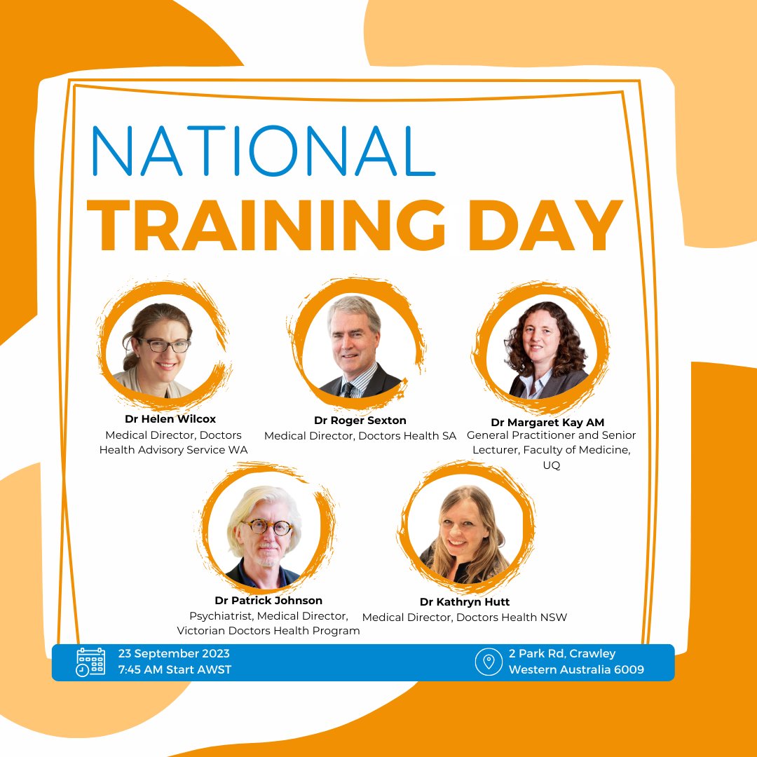 The Doctors' Health Alliance is holding a workshop on the 23rd of September for doctors interested in doctors' health 🩺

Learn to:
⭐ Understand burnout and moral injury
⭐ Support rural doctors
⭐ Understand mandatory reporting

For more info:

doctorshealthalliance.org.au/event/doctors-…