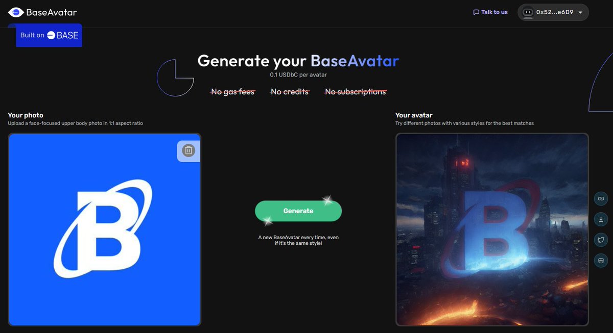 BaseAvatar - AI avatars on Base (@base_avatar) on Twitter photo Yo <a href="/JoinBasedMgmt/">Based Management</a> we created this cool avatar for your logo🚀
Created with <a href="/base_avatar/">BaseAvatar - AI avatars on Base</a> 🤝 built on <a href="/BuildOnBase/">Build on Base</a> Yo <a href="/JoinBasedMgmt/">Based Management</a> we created this cool avatar for your logo🚀
Created with <a href="/base_avatar/">BaseAvatar - AI avatars on Base</a> 🤝 built on <a href="/BuildOnBase/">Build on Base</a>