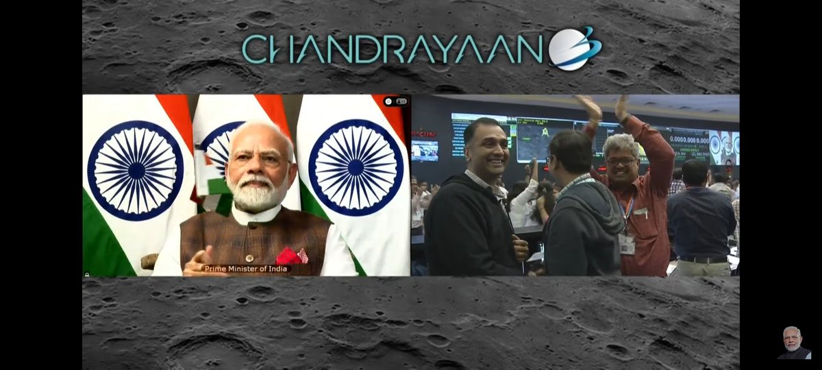 Yaaaaayyy , We have done it.
Soft landing on the Moon.
#Chandrayaan3 .

Congratulations <a href="/isro/">ISRO</a> and all those who dedicated themselves to this historic mission. 
We are on the Moon 🌙#Chandrayaan3
#ISRO #isrochandrayaan3mission
