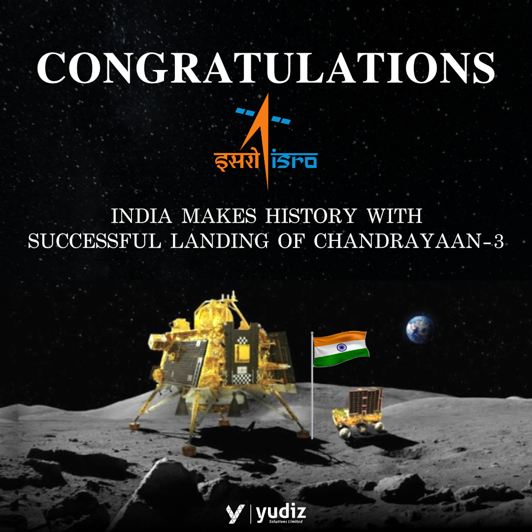 axayrs's tweet photo. India is now one of the few countries to have successfully landed on the Moon's South Pole. Congratulations to ISRO on this major accomplishment! #Chandrayaan3 #Space #yudizsolutions @yudizsolutions @isro https://t.co/QZceJCmUUy