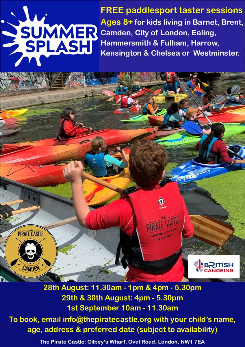 We're running some FREE  youth paddlesport taster sessions to finish the summer break with a splash!
*AGES 8 - 17*
28th August: 11.30am - 1pm & 4pm - 5.30pm
29th & 30th August: 4pm - 5.30pm
1st September: 10am - 11.30am
Spaces are limited, so BOOK NOW! One free session per child.