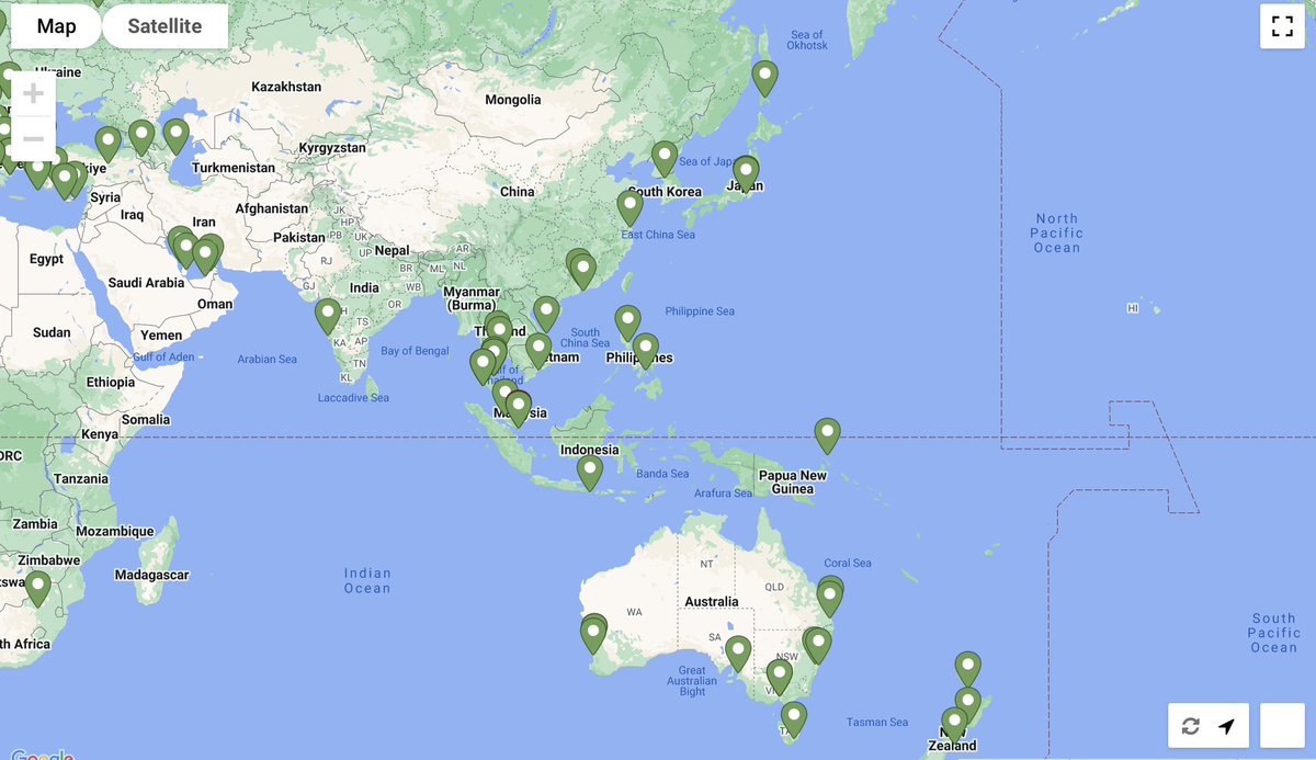 Bars and CSC’s listed on my site in the Far East and Australasia.