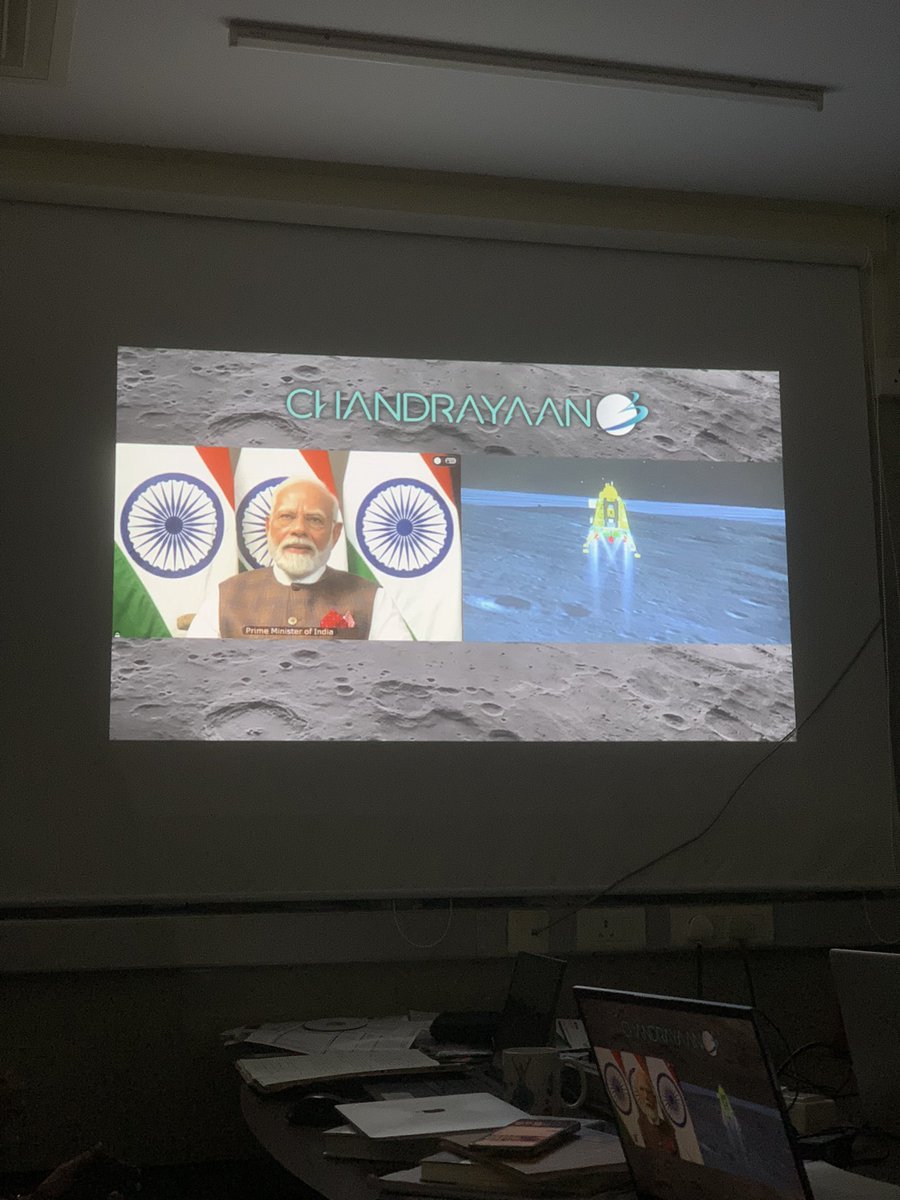 _Mr_Mishra_'s tweet photo. India is on the moon 🇮🇳 
Indians are over the moon. 🤩🥳
Proud moment for India and ISRO!!!
#India #Chandrayaan3 #ISRO https://t.co/jOexgoikHQ