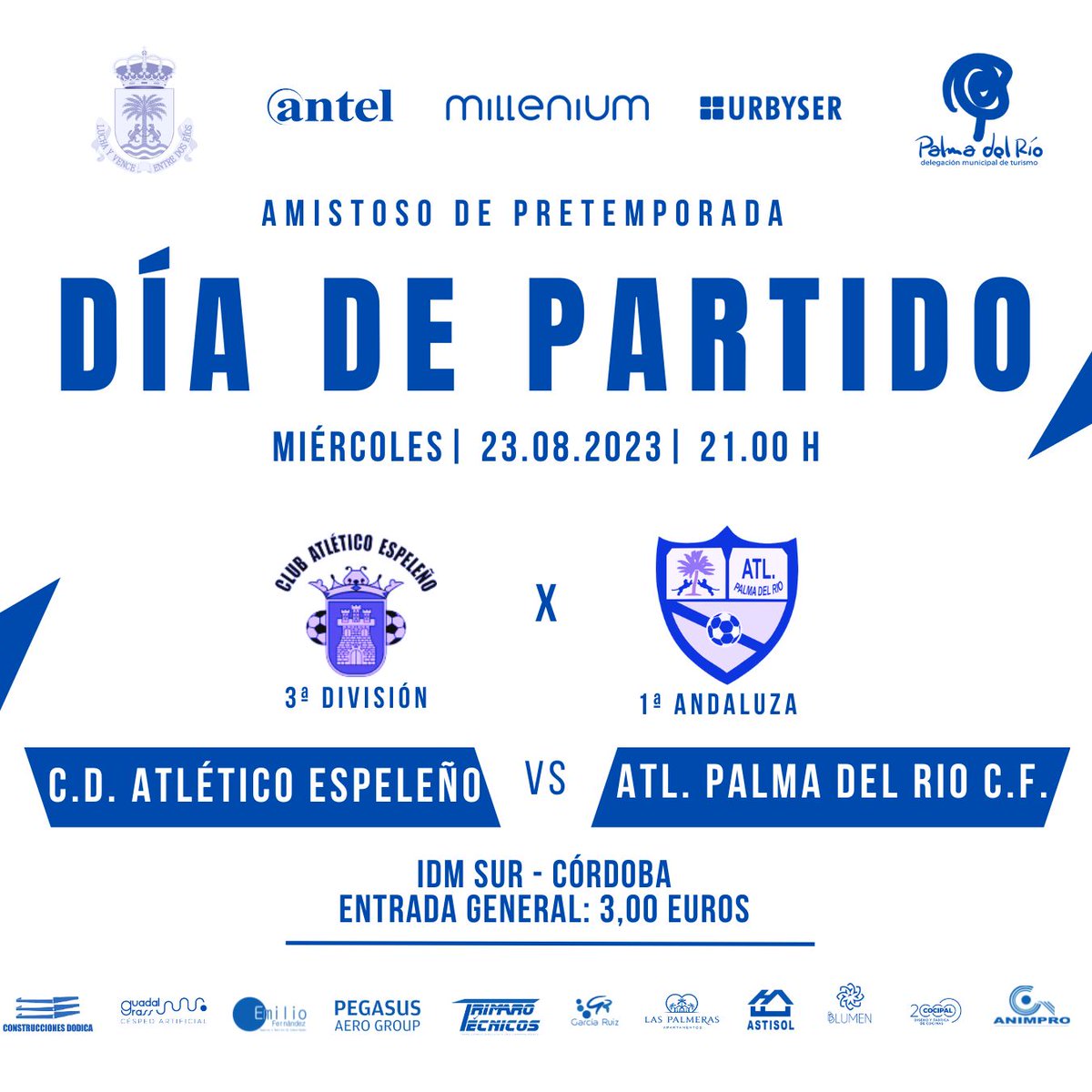 🗓️Hoy es día de partido.
📌Jugamos en Córdoba, contra un tercera.
⏰21,00 horas

ℹ️ Aun con algunas ausencias de interés, nuestro equipo senior retoma el ritmos de partidos.