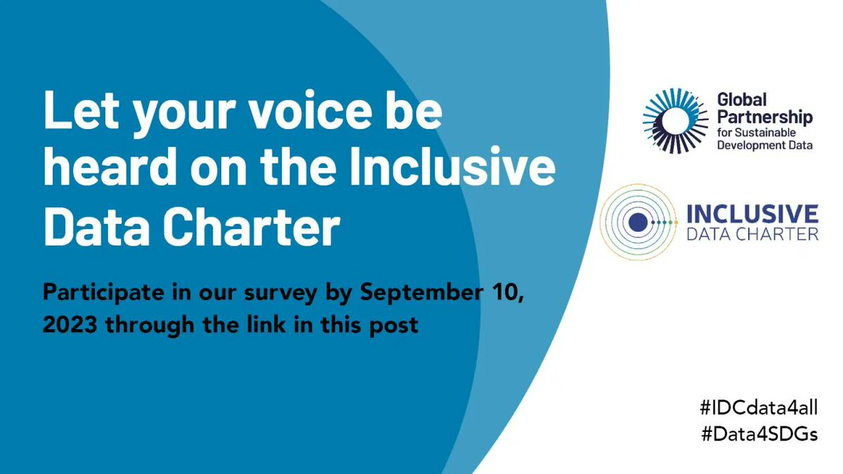 💪 As the #IDCdata4all celebrates its five-year mark, they're reaching out to stakeholders to shape the future of inclusive data. 

Share your insights on challenges & priorities and how they can enhance inclusive data quality, accessibility, & use 🙌

buff.ly/45Albhl