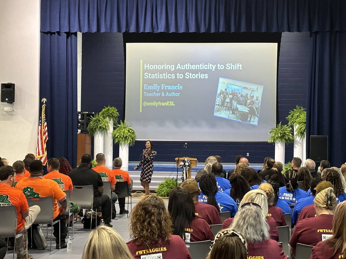 Excited to hear from ⁦<a href="/emilyfranESL/">Emily Fɾαɳƈιʂ</a>⁩ at ⁦<a href="/colcoschools/">Columbus County Schools</a>⁩ convocation #nced ⁦<a href="/CabCoSchools/">Cabarrus Co. Schools</a>⁩ is so fortunate to have her work with their students #nciste #nced #ncbold ⁦<a href="/LindseySipe/">Lindsey Sipe</a>⁩