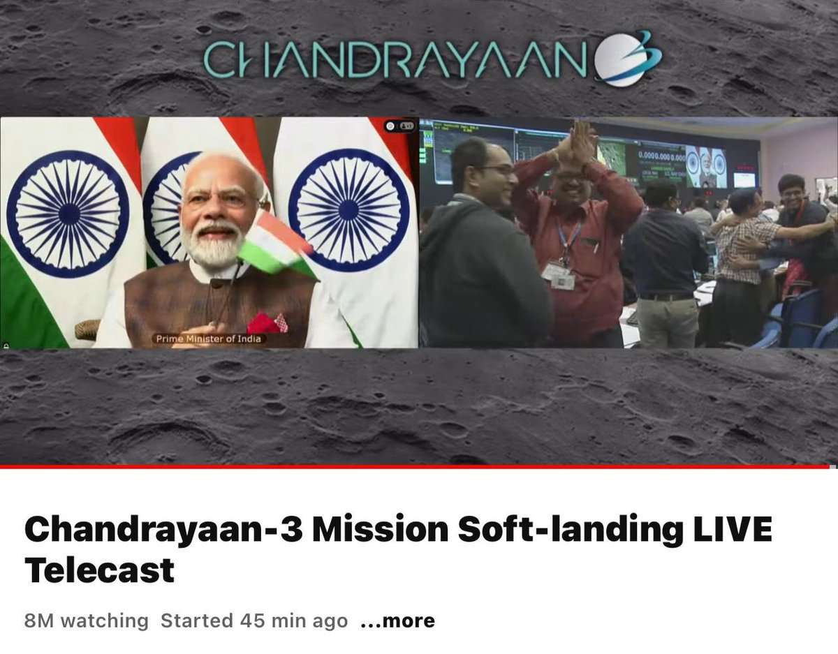 ABVPVoice's tweet photo. CHANDRAYAAN-3's successful landing marks a monumental achievement, showcasing India's prowess in space exploration. Hats off to the brilliant Indian scientists who worked tirelessly to make this epic innovation a reality. Their dedication, expertise, and perseverance have once again proven our nation's capabilities on the global stage. This remarkable feat not only expands our understanding of the cosmos but also inspires generations to come. Let's celebrate this incredible milestone and continue to support advancements in science and technology. Kudos to the entire team for pushing boundaries and making the entire nation proud.

#Chandrayaan3 #IndiaOnTheMoon