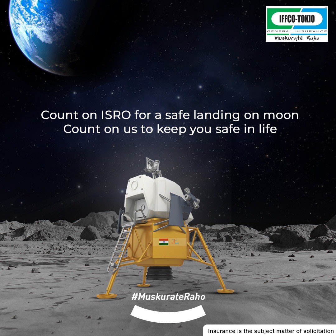 IFFCO__TOKIO's tweet photo. Congratulations @isro for a landing that made the entire nation smile. #MuskurateRaho

#IFFCOTOKIO  #ISRO #Chandrayaan3 https://t.co/tThaAbPF6M