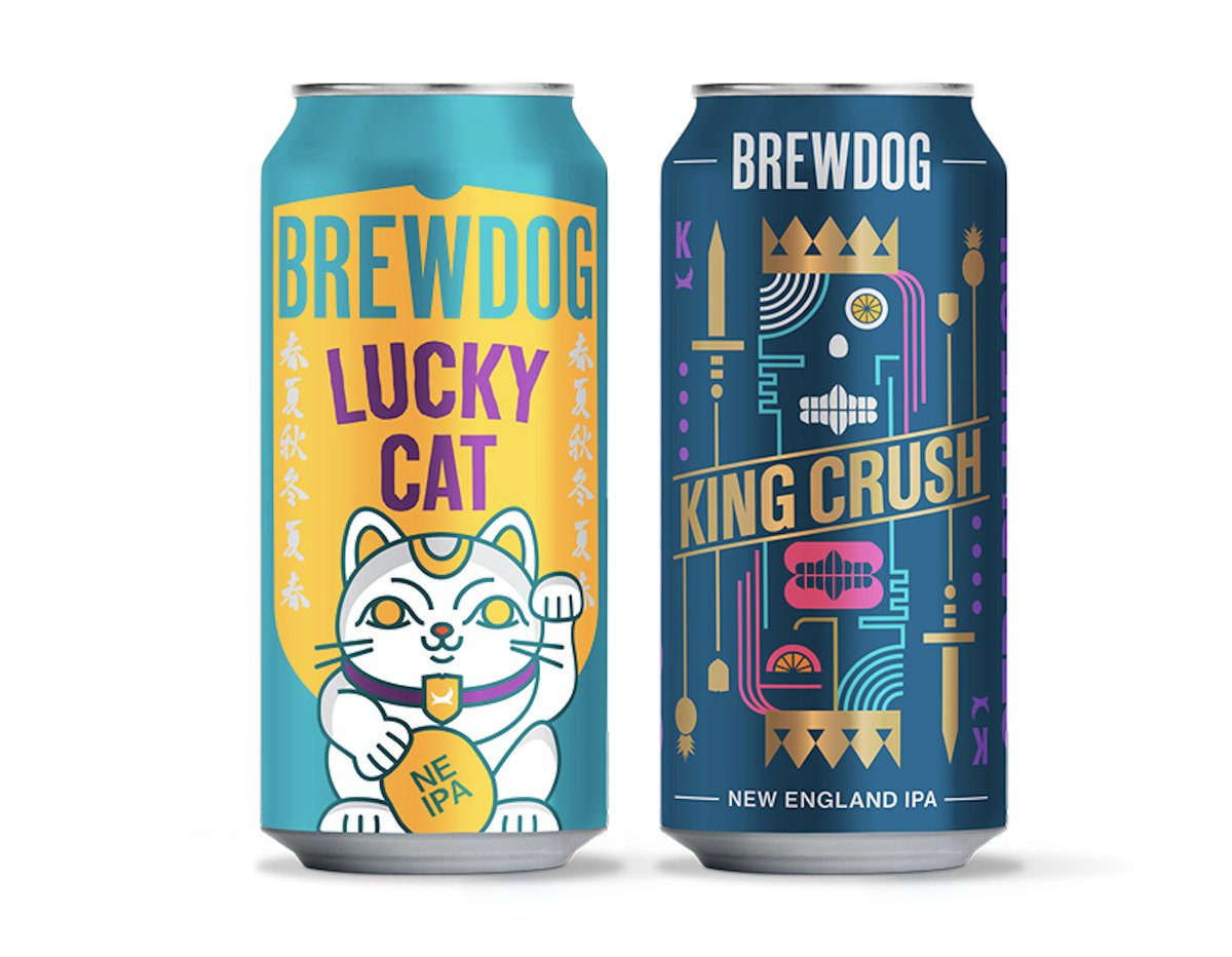 Working on a new beer. Which name and packaging do you like best: Lucky Cat or King Crush? Thanks in advance for the feedback!