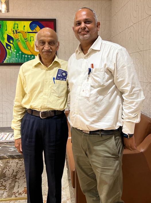 Amazing to see #Chandrayaan3 landing! This photo is special with Mr A S Kiran Kumar, he and many such scientists are the real super heroes of our country. Congratulations Mr somnath and all the scientists of ISRO, PRL and all other agencies.